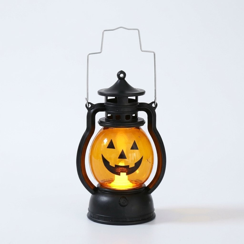 Retro Pumpkin LED Lantern with Warm Glow, Battery Operated, Toggle Switch
