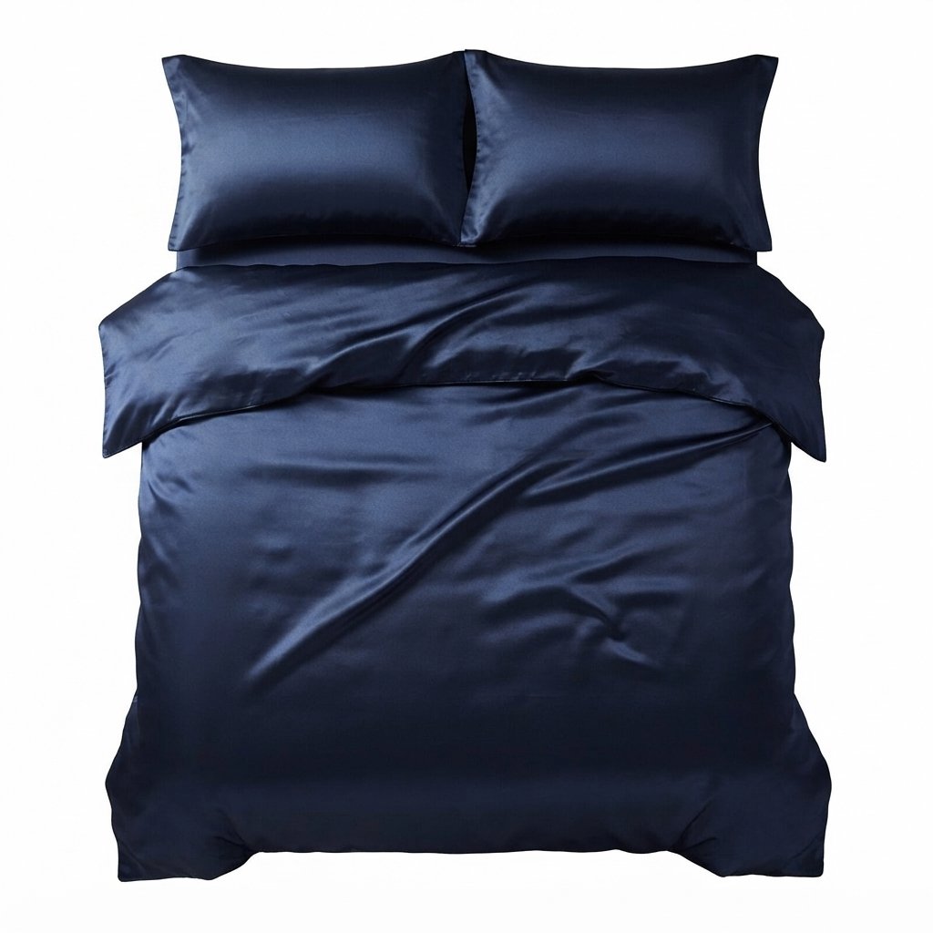 Satin Silk-Blend Duvet Cover Set with Pillowcases