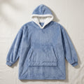 Sherpa-Lined Wearable Blanket Hoodie, Extra-Long Fleece