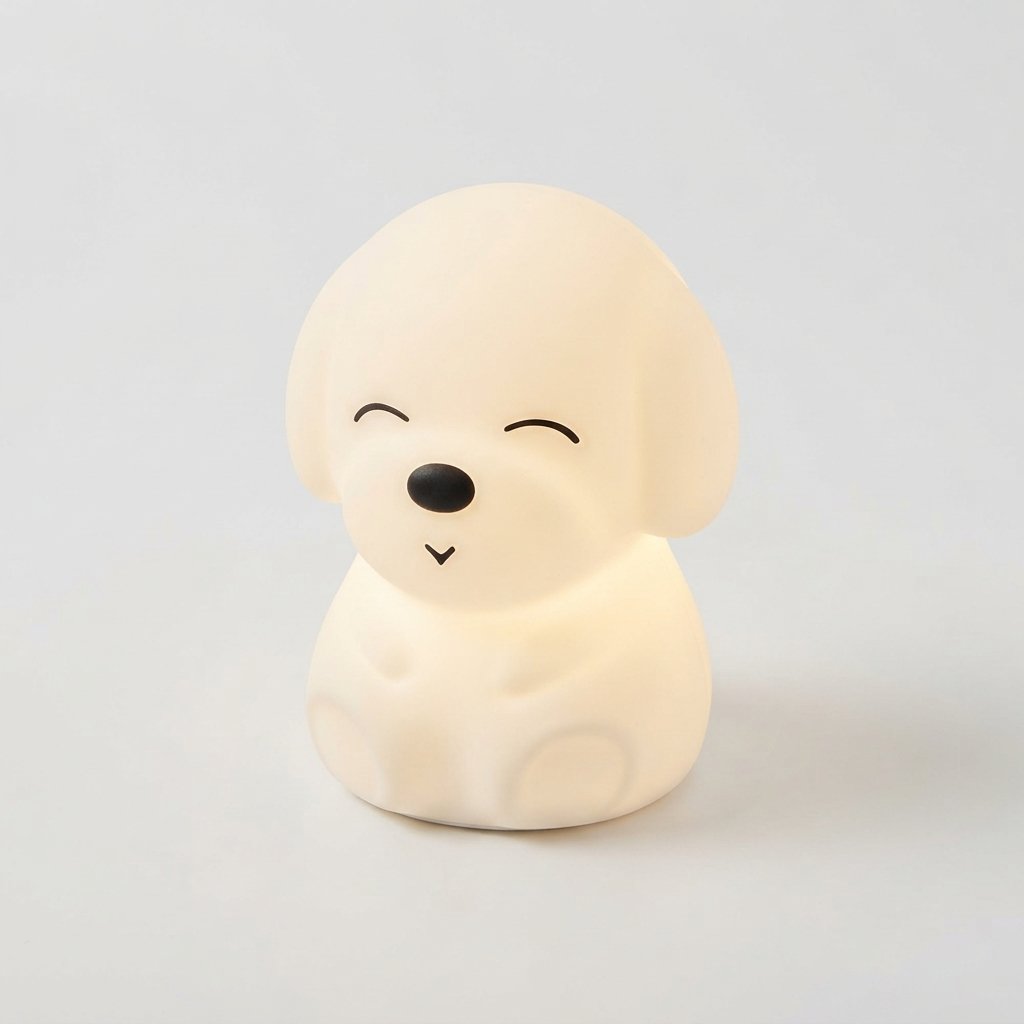 Silicone Dog Night Light with Touch & Colour Control