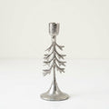 Silver Aluminium Christmas Tree Candle Holder, 23 cm