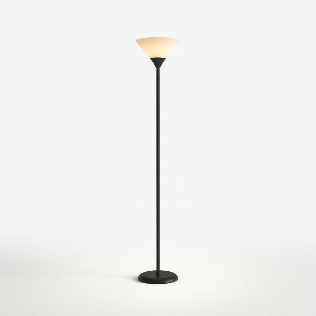Torchiere Floor Lamp with Acrylic Shade, 5 Colours
