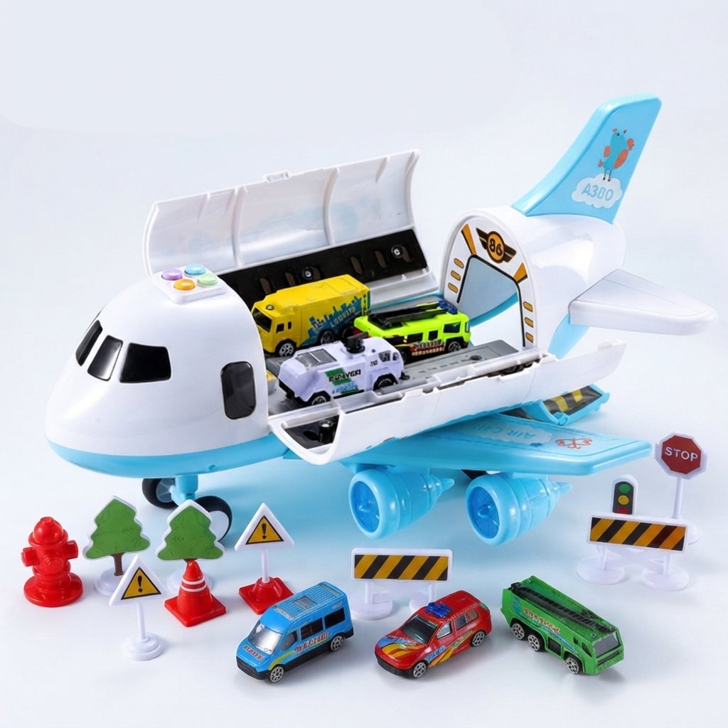 Toy Aeroplane Playset with Vehicles & Accessories