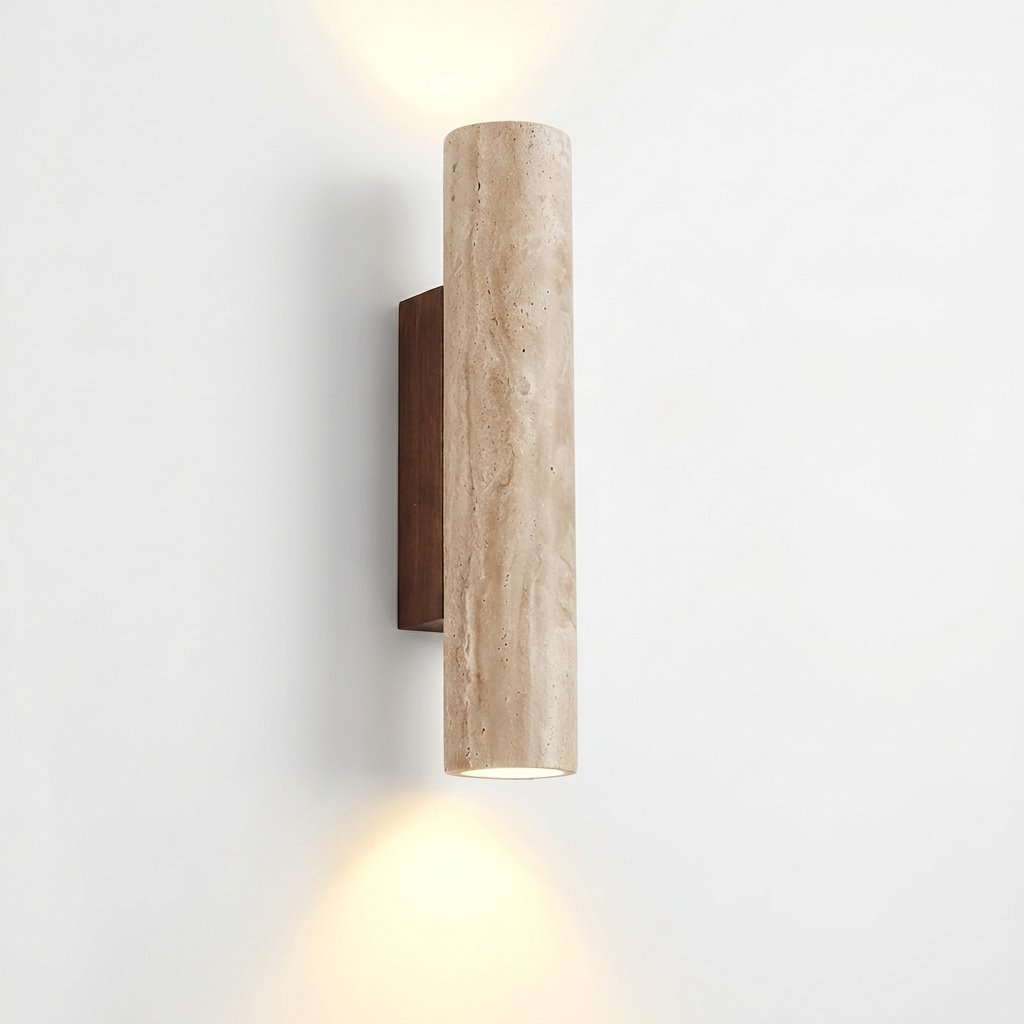 Travertine Up & Down Wall Sconce – Natural Stone