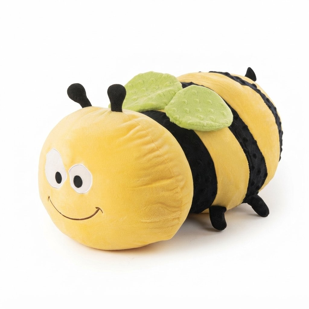 Vibrating Sensory Cushion Bumble Bee Plush Pillow