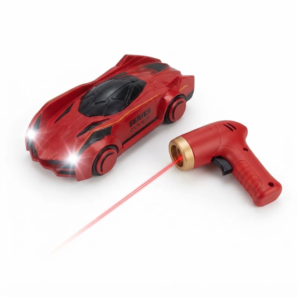 Wall-Climbing RC Car with Laser Remote Control