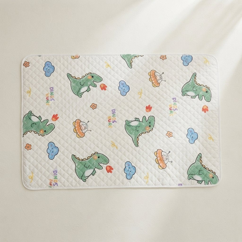Waterproof Washable Bed Protector Pad with Cartoon Print