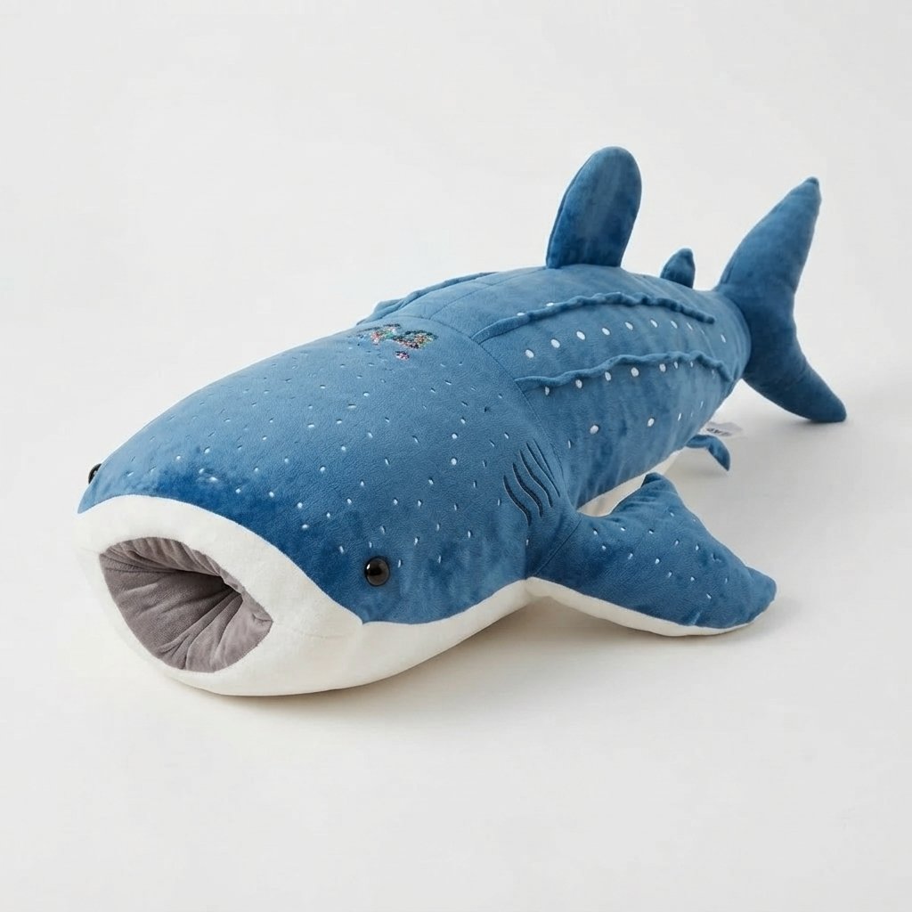 Whale Shark Plush Soft Toy – Blue with White Spots