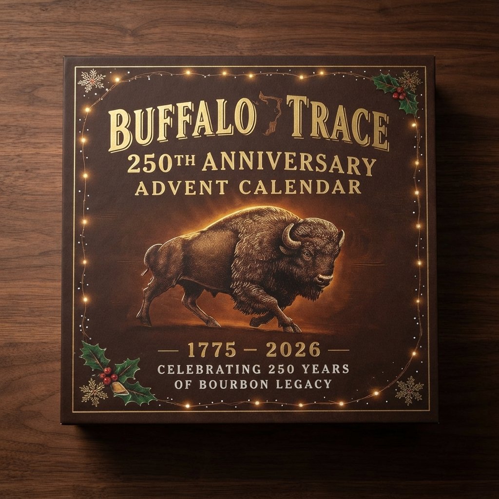 Whisky Advent Calendar with 24 Bourbon Bottle Motifs