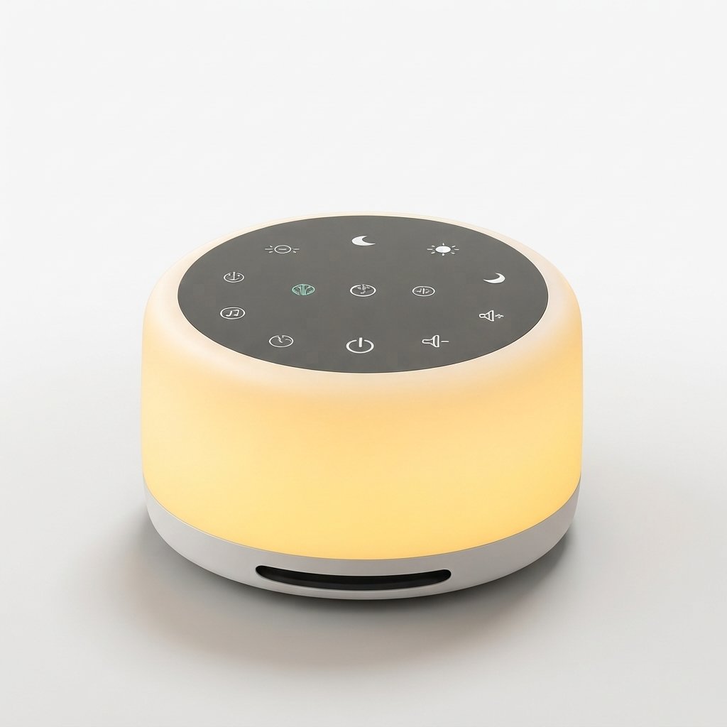 White Noise Sound Machine with Night Light and Timer