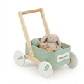 Wooden Baby Push Walker with Toy Tray – Sage Green