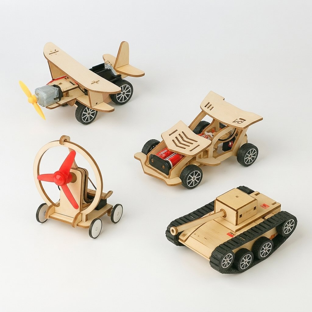 Wooden DIY Science Kit – Build & Learn Wijzig de titel naar: "Wooden DIY Science Kit – Build & Learn Stem Model" of "Wooden DIY Science Kit – Build & Learn | Stem Model" Model