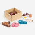 Wooden Meat & Fish Play Food Set with Cuttable Pieces