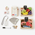 Wooden Play Food Market Set with Card Reader & Play Money