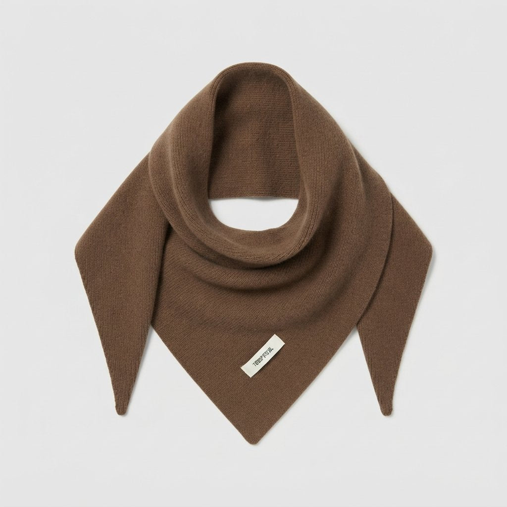 Wool Knit Triangular Scarf – Lightweight & Versatile