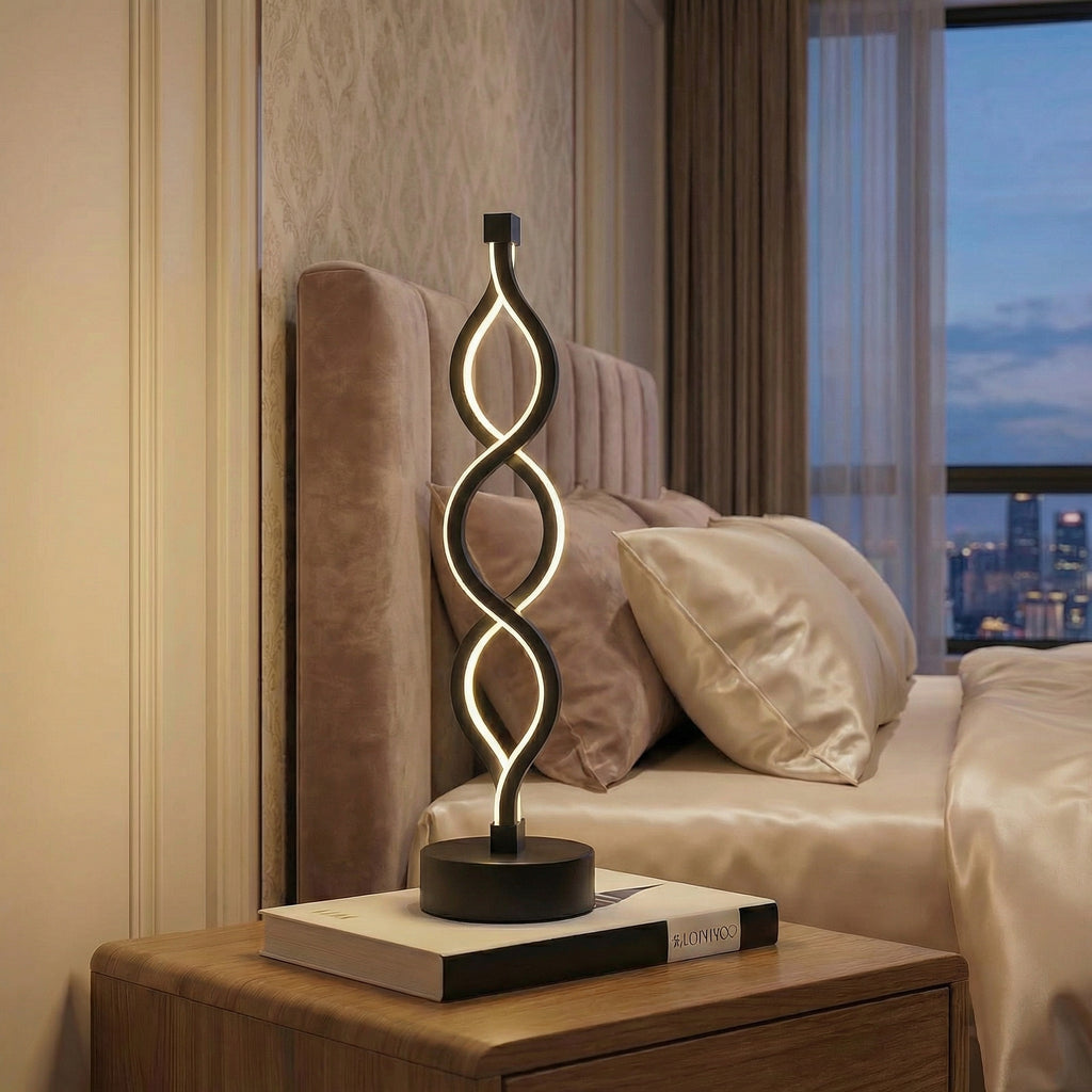 SpiralGlow Adjustable LED Table Lamp