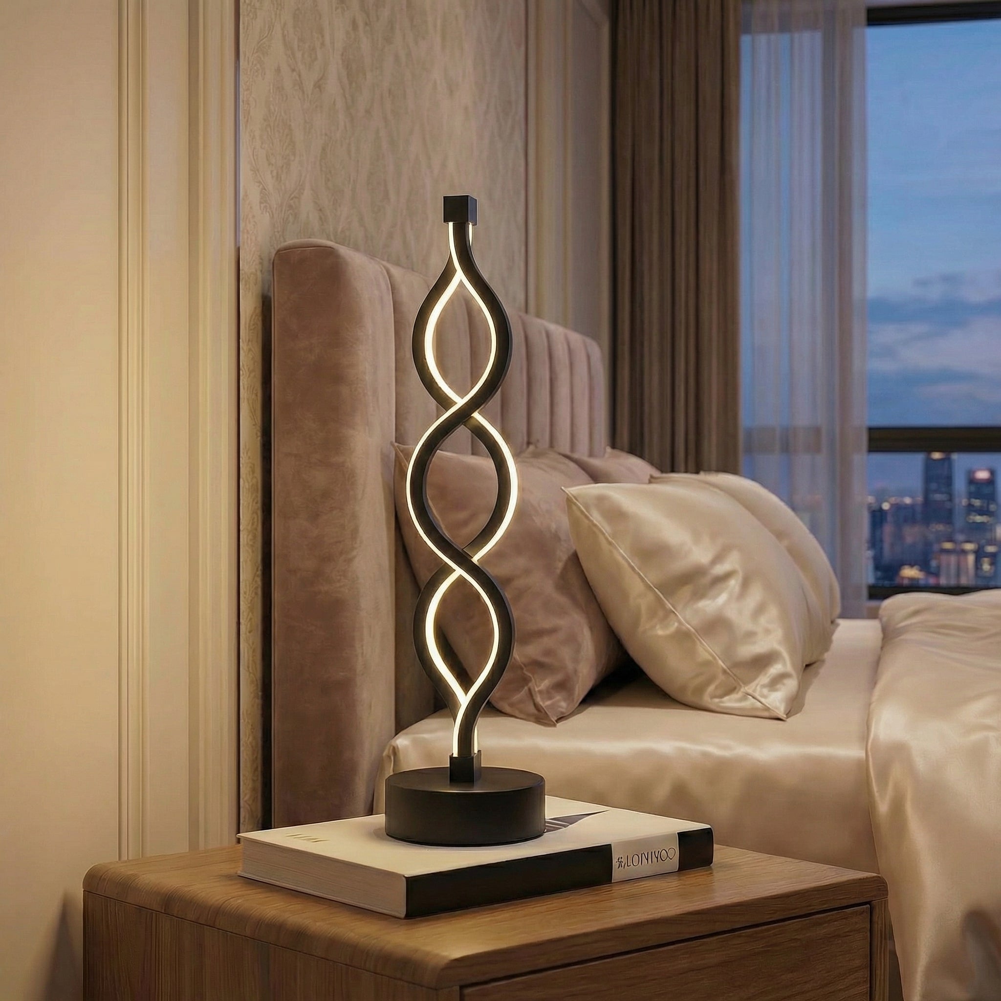 SpiralGlow Adjustable LED Table Lamp