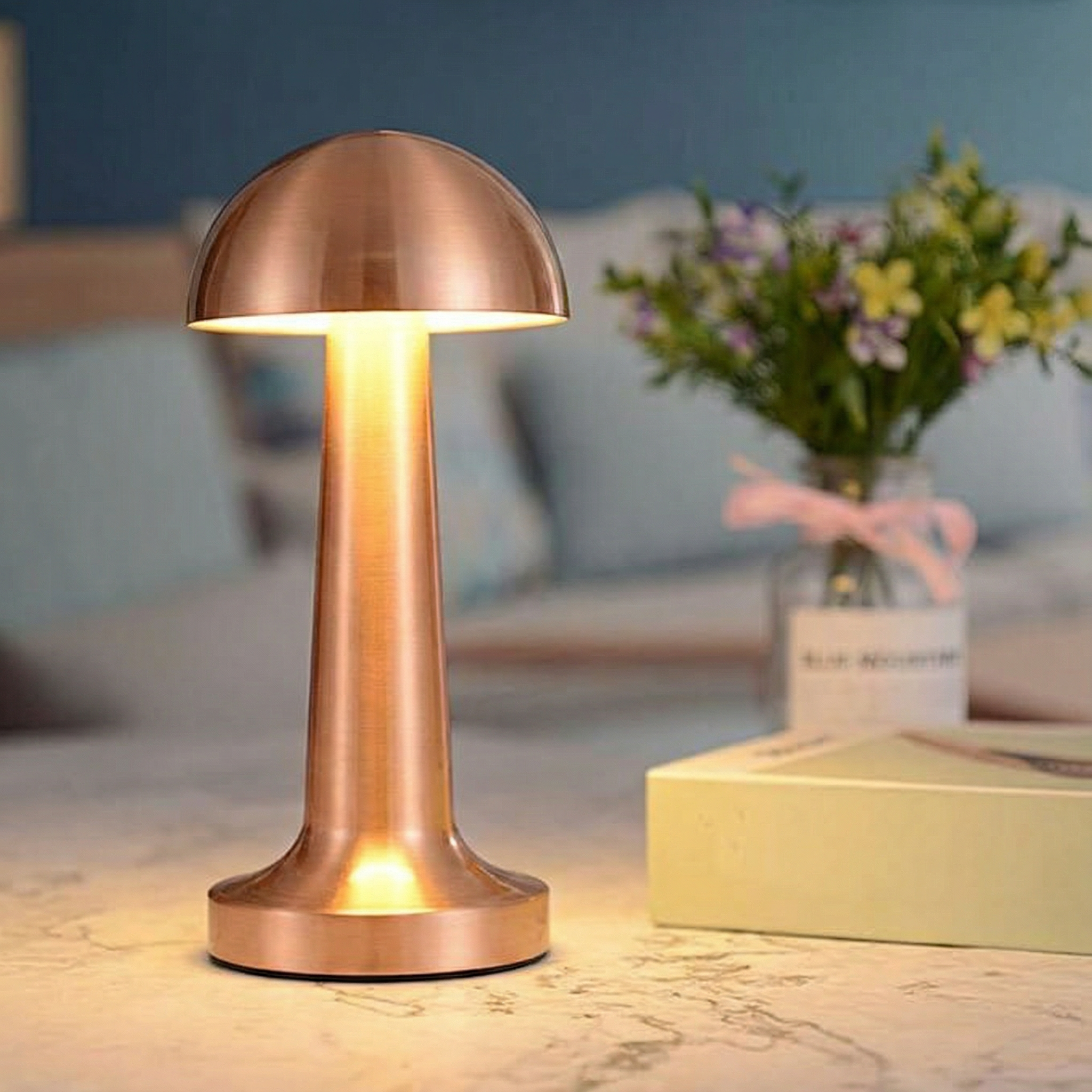 HaloDome Touch-Control Rechargeable LED Table Lamp