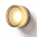 Round Glass Wall Sconce LED Amber Warm Light 5W