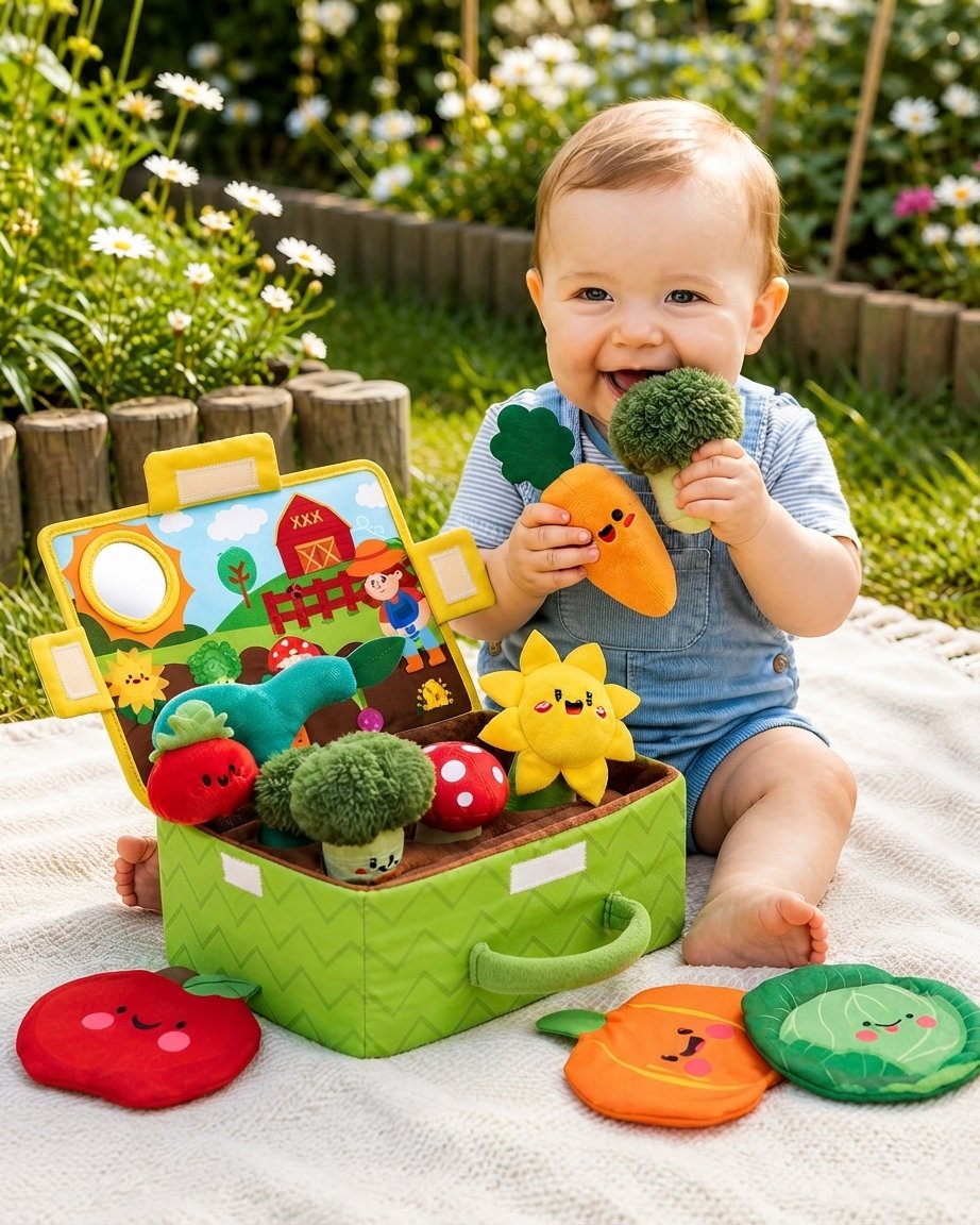 Baby Sensory Garden Play Set with Plush Vegetables