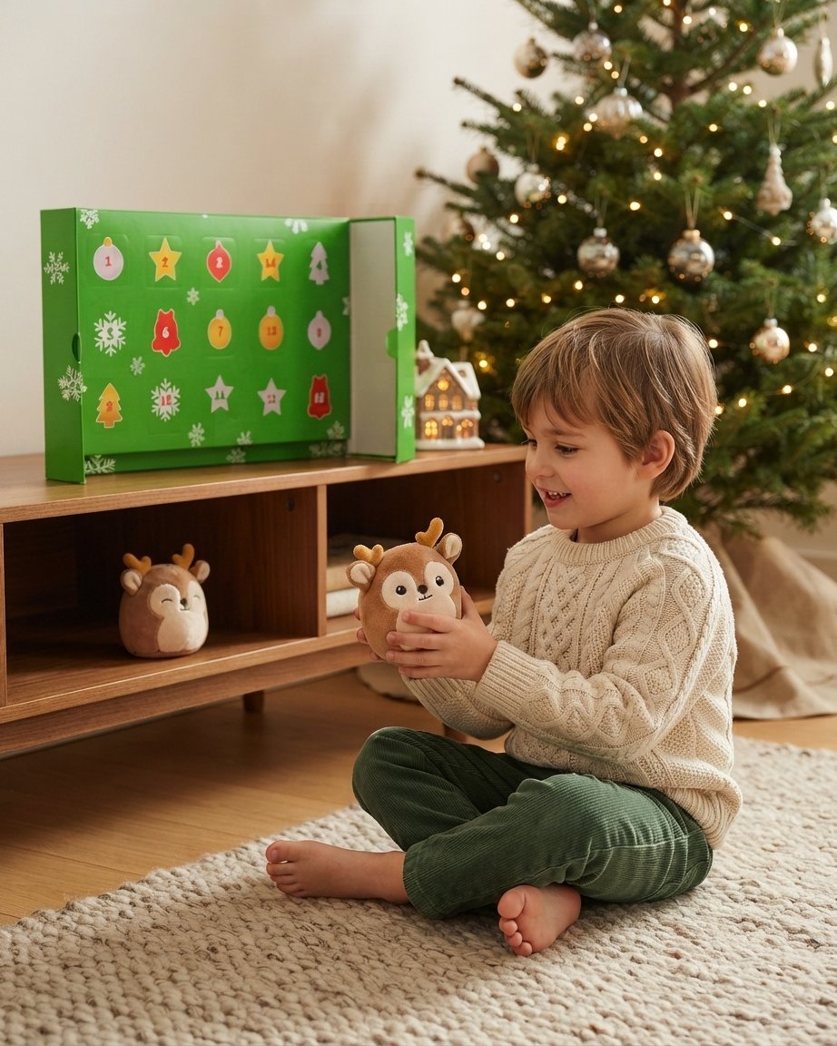 Christmas Advent Calendar with 24 Plush Figures