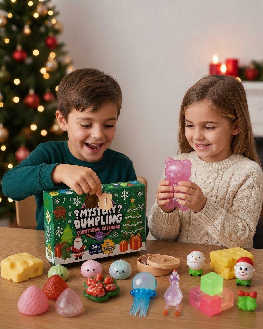 Christmas Advent Calendar with 24 Squishy Surprise Toys
