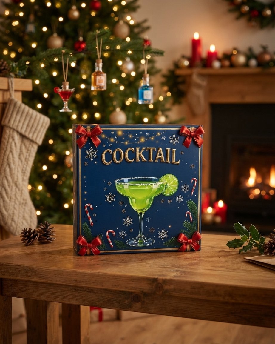 Cocktail Advent Calendar with 24 Hanging Ornaments