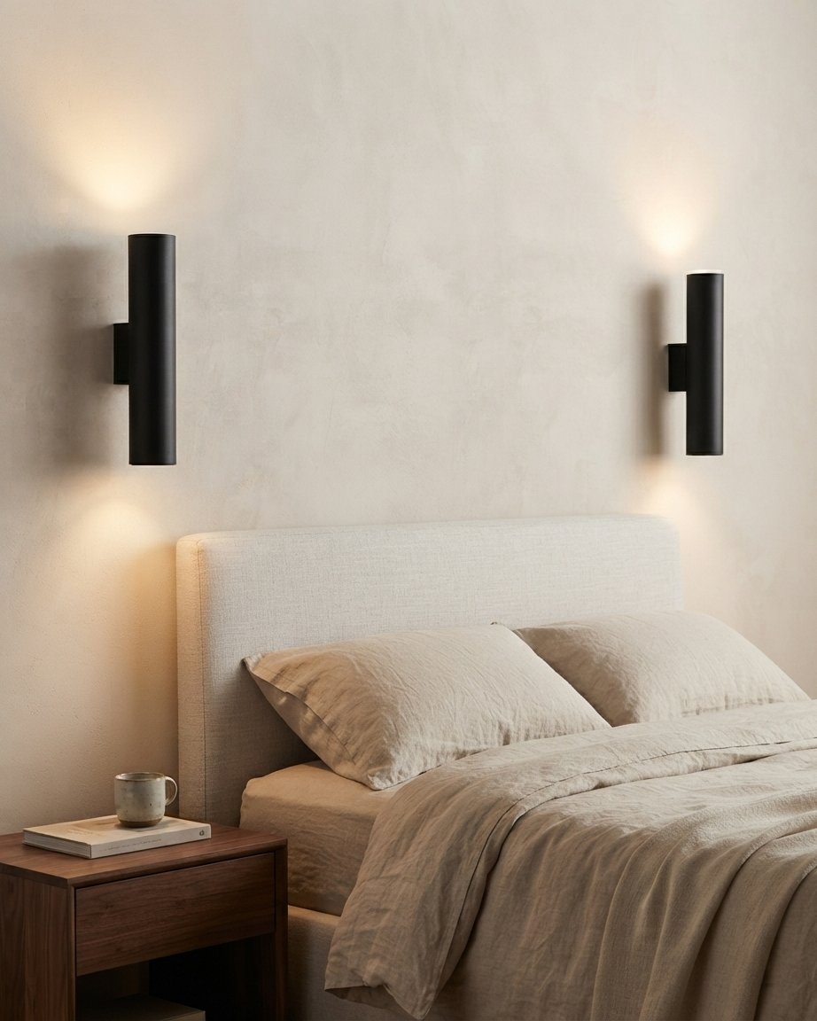 Cylindrical Up-Down LED Wall Light, Hardwired Indoor Sconce