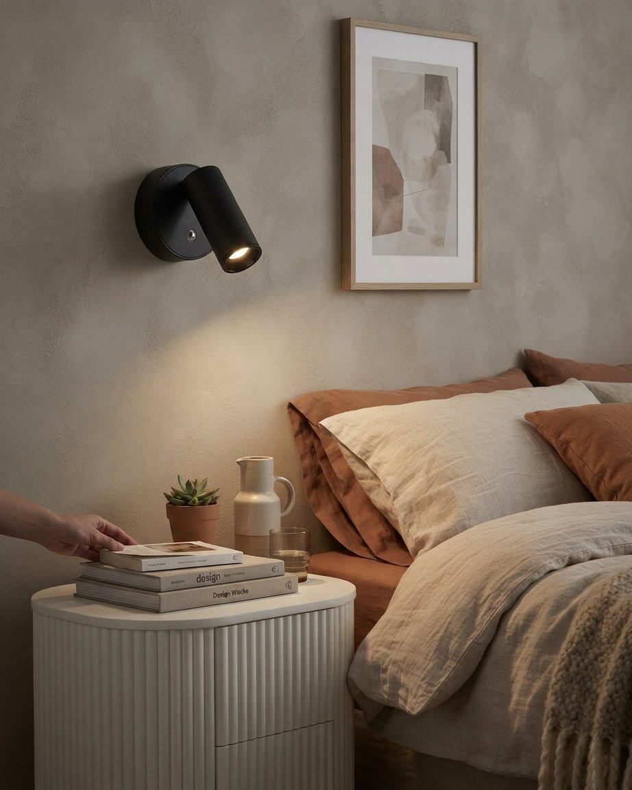 Dimmable LED Wall Spotlight, USB Rechargeable, Touch Control