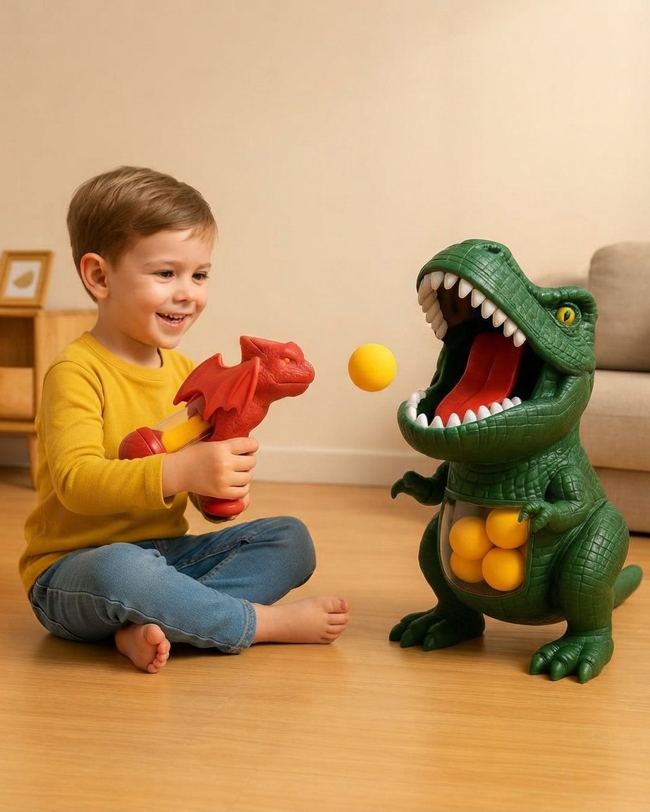 Dinosaur Ball Blaster Set with T-Rex Target