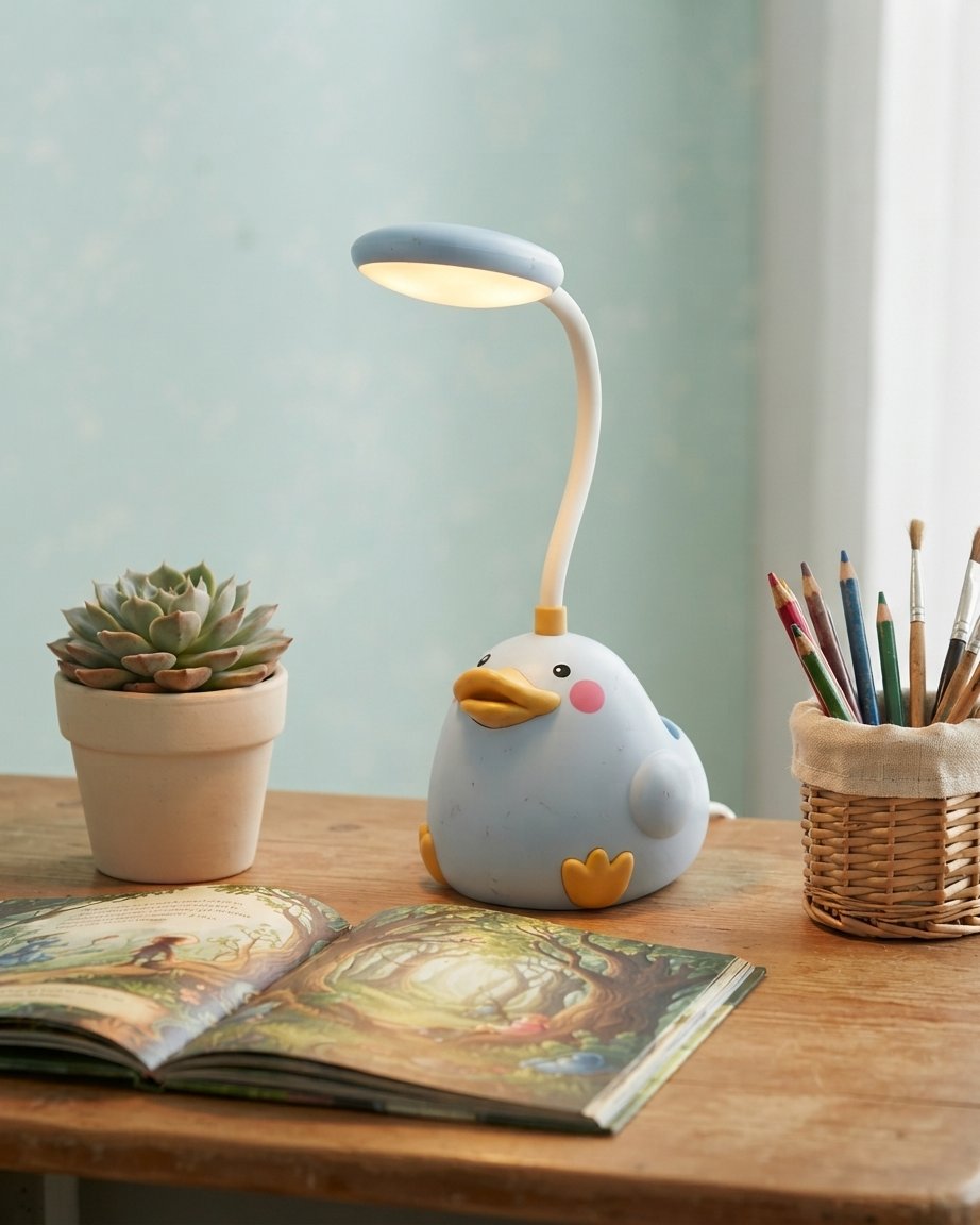 Duck LED Desk Lamp for Children with Flexible Neck