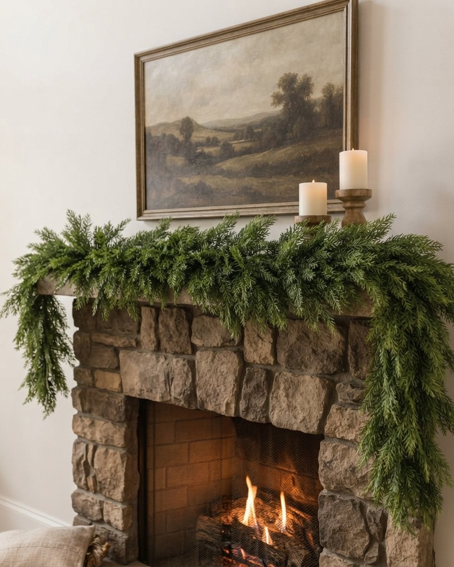 Faux Cedar Garland, 6 ft – Lifelike Artificial Greenery