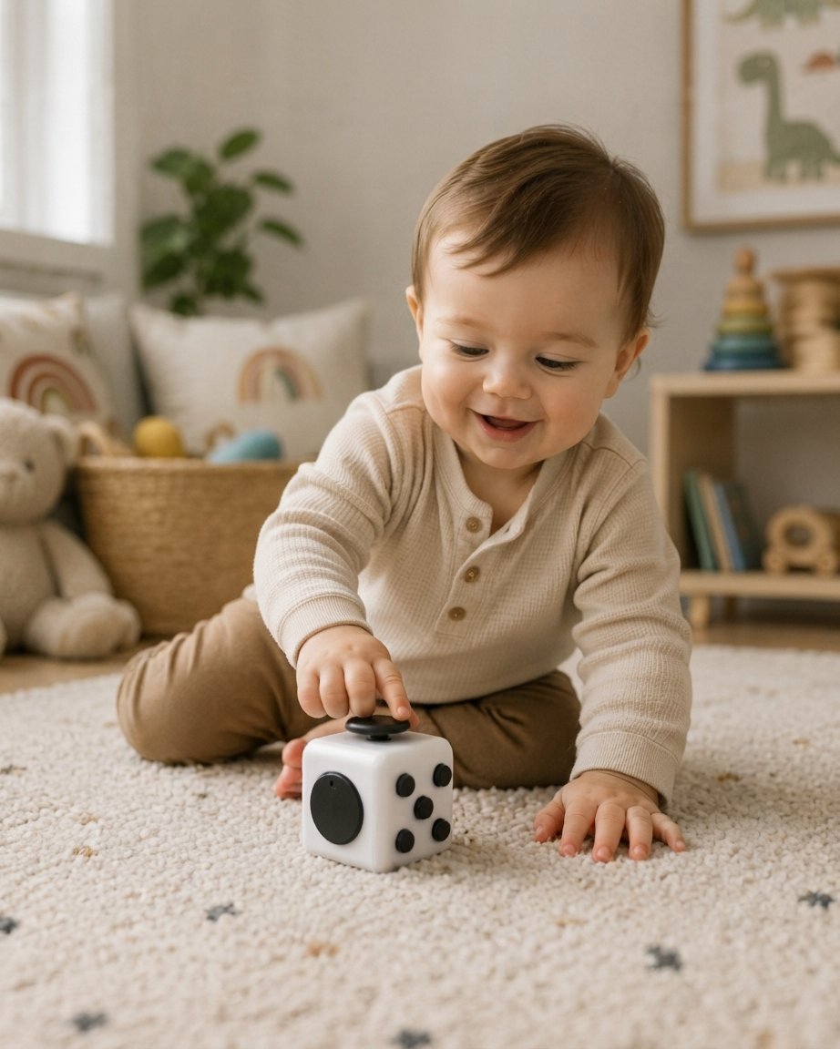 Fidget Cube Sensory Activity Toy – White