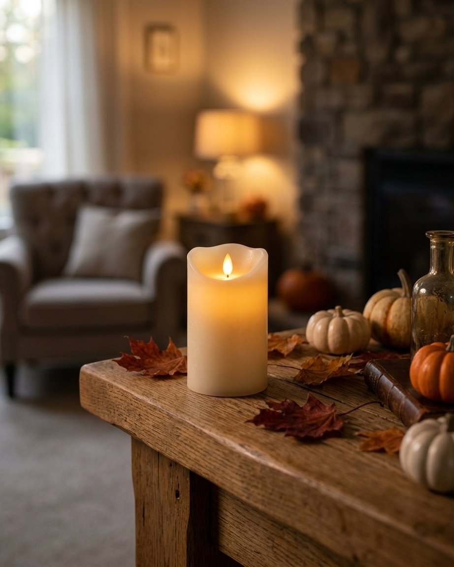 Flickering LED Flameless Candles, Battery Operated Tealights and Pillar Candles for Indoor Decoration and Parties