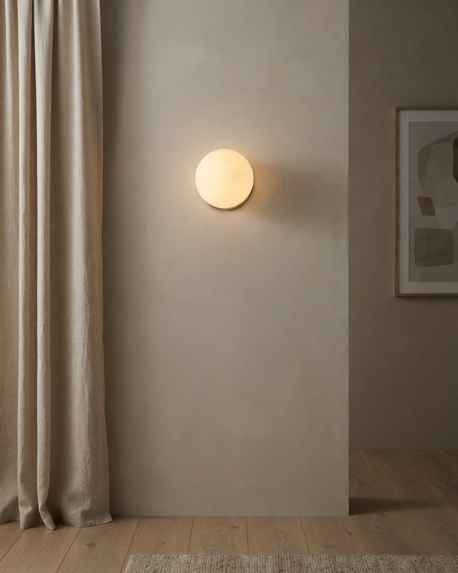 Frosted Glass Globe Wall Light, Warm White