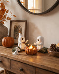 Ghost Campfire Gathering Resin Figurine Set with LED Tealight