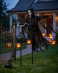 Ghostface Scarecrow Halloween Outdoor Decoration with Ground Stake and Pole