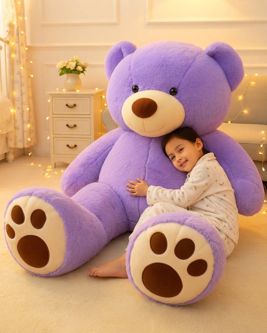 Giant Plush Teddy Bear – Soft Cuddly Toy in 7 Sizes