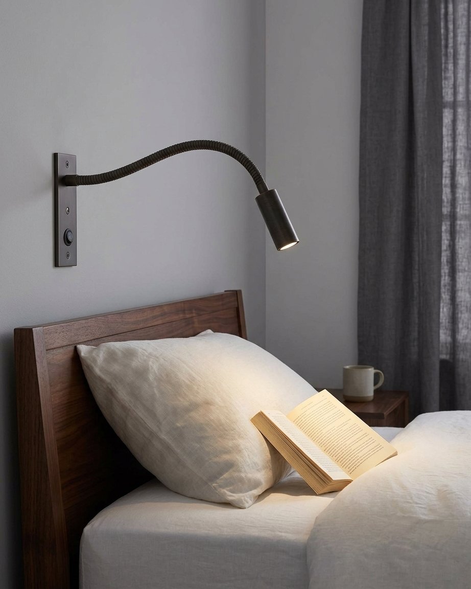 Gooseneck LED Wall Reading Lamp with Flexible Arm