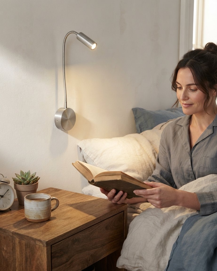 Gooseneck LED Wall Reading Light, Flexible Arm, 3W
