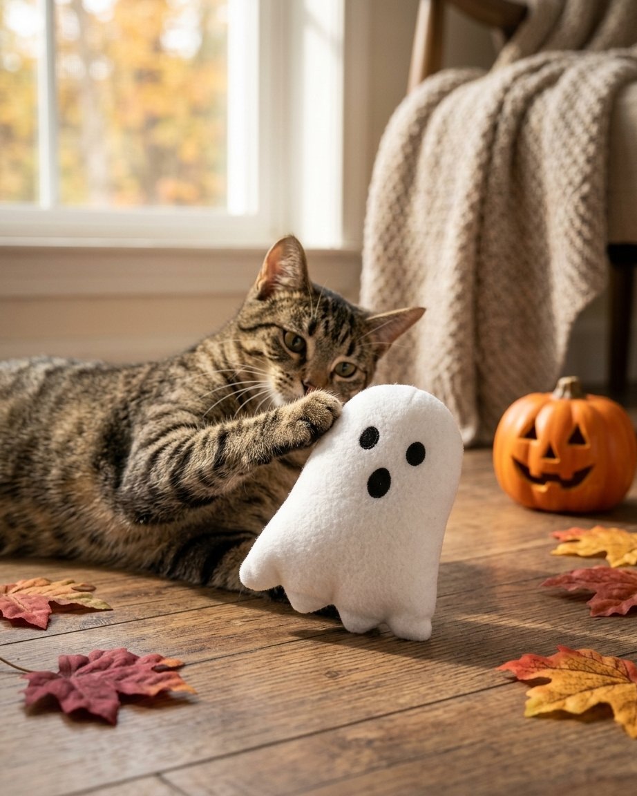 Halloween Catnip Cat Toys – Spooky Plush Shapes for Interactive Play