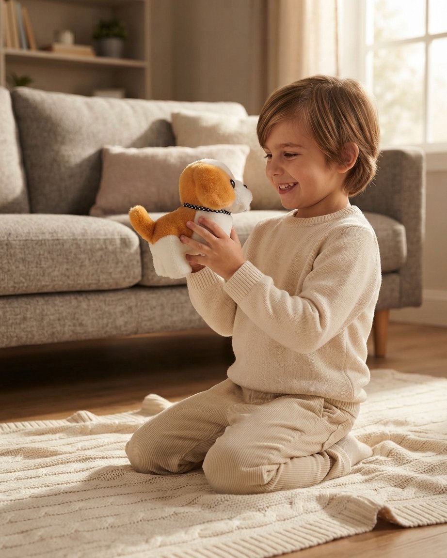 Interactive Robot Puppy Toy – Walking & Barking Plush Dog