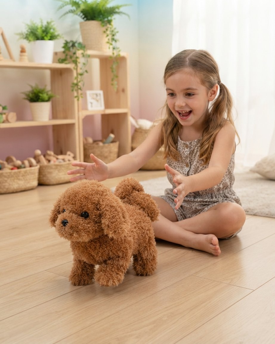 Interactive Walking Barking Plush Puppy Toy