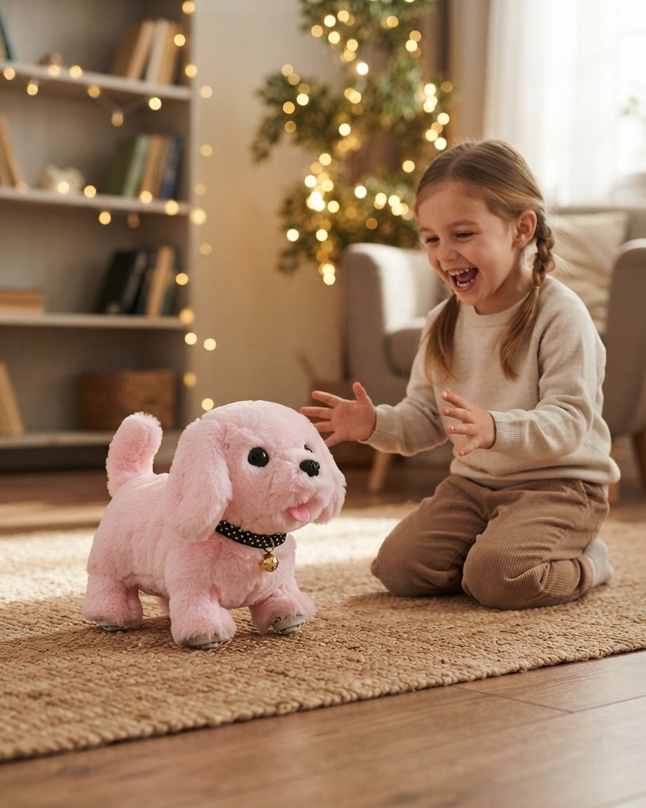 Interactive Walking Plush Robot Puppy Toy with Sounds