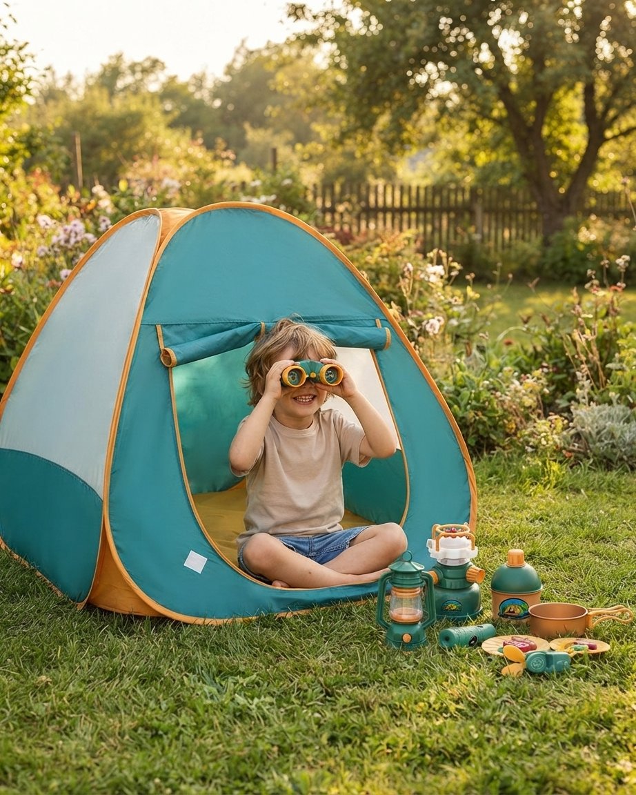 Kids Camping Play Set with Tent and Accessories