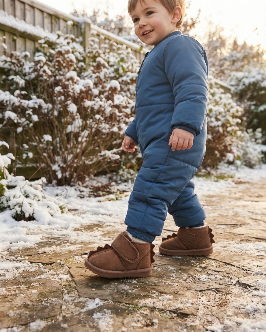 Kids' Dinosaur Snow Boots with Insulated Lining