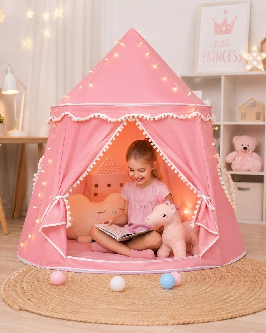 Kids Indoor Play Tent – Princess Castle Teepee