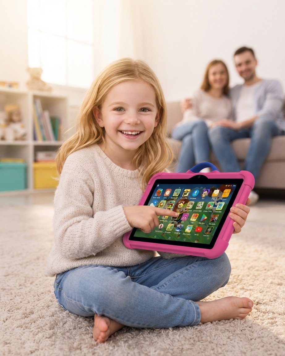 Kids Learning Tablet 7 inch with Shockproof Case, 64GB