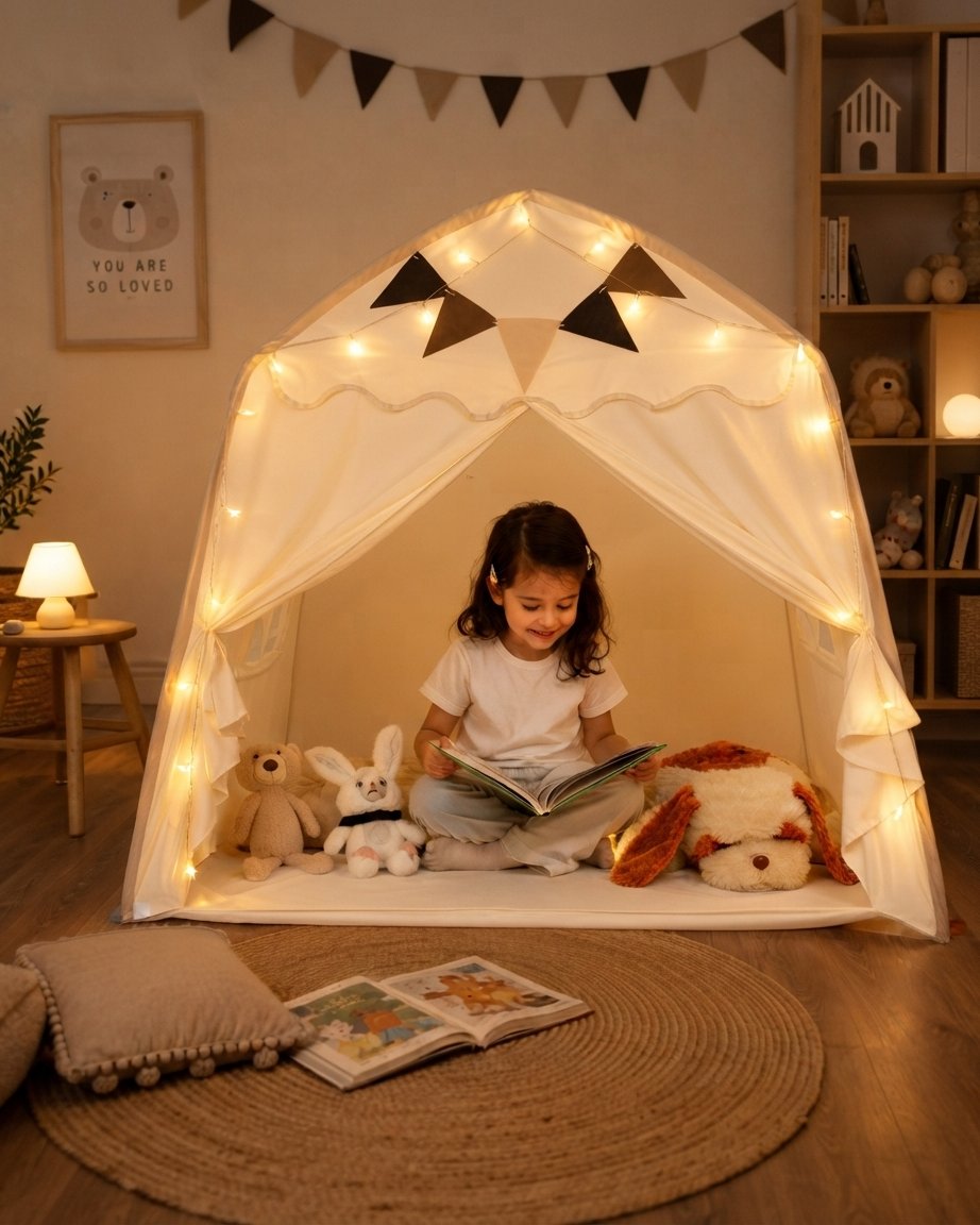 Kids Play Tent with Canopy for Bedroom or Playroom