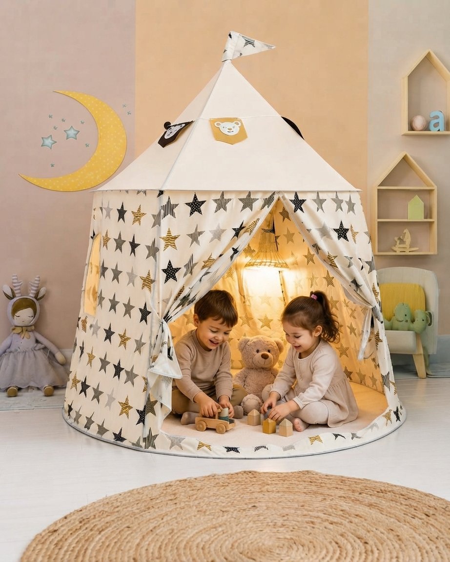 Kids Star Pattern Indoor Play Tent for Toddlers